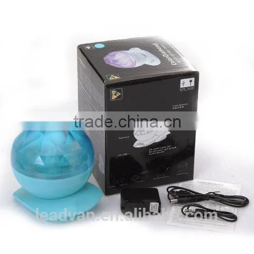 The Aurora Borealis Colored Diamonds LED Projector Color Changing Night Light Speaker