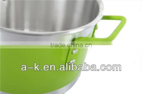 Aluminum color painting cooking pot