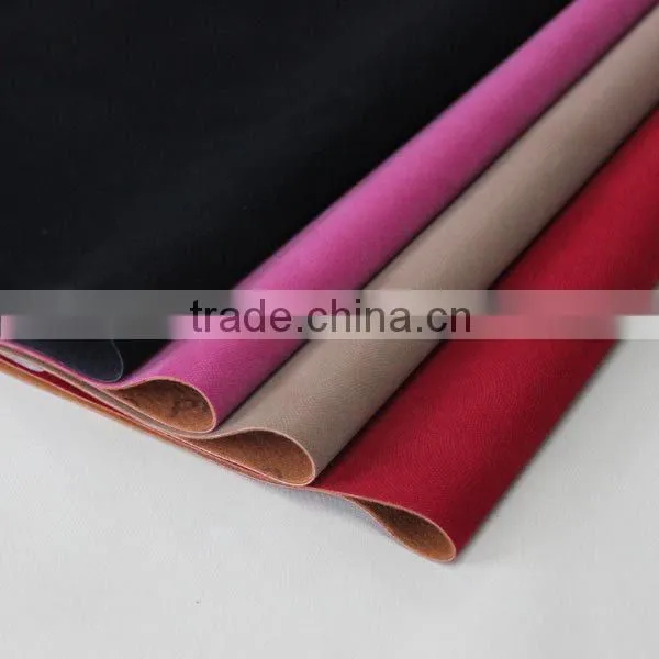 2015 newest nature flocked leather for shoes and bags with nature leather feeling
