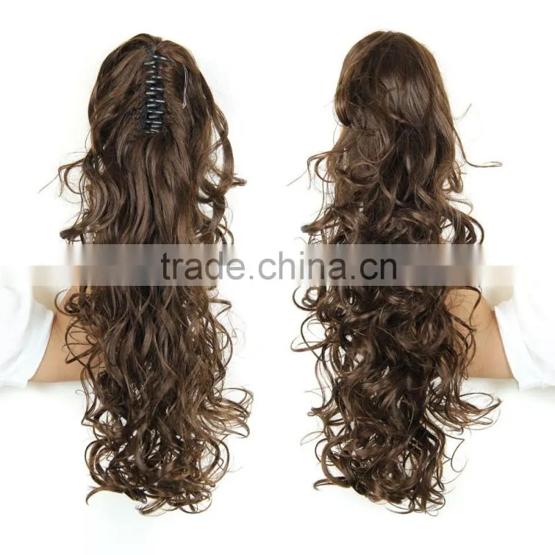 Ponytail synthetic hair curly style many colors possible