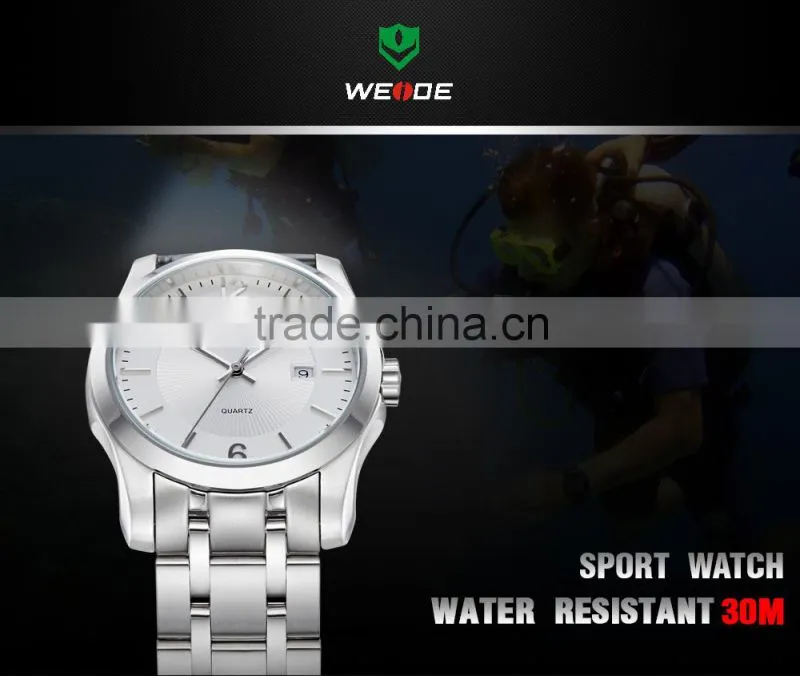WEIDE 93010-2 2015 New stainless steel case back watch dial machine Relogio Masculino watches customised