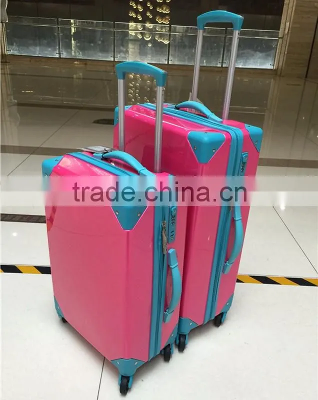 Decent ABS PC Vintage Trolley Luggage Vintage Suitcase