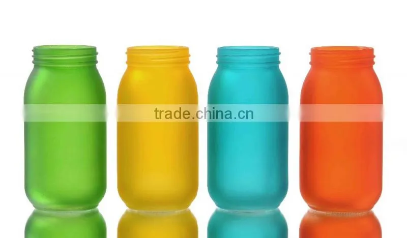 Three Sizes Frosted Colored Glass Vases