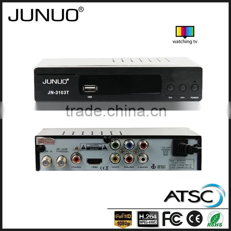 JUNUO china manufacture OEM new full hd mpeg4 h.264 mstar digital tv receiver ATSC Canada