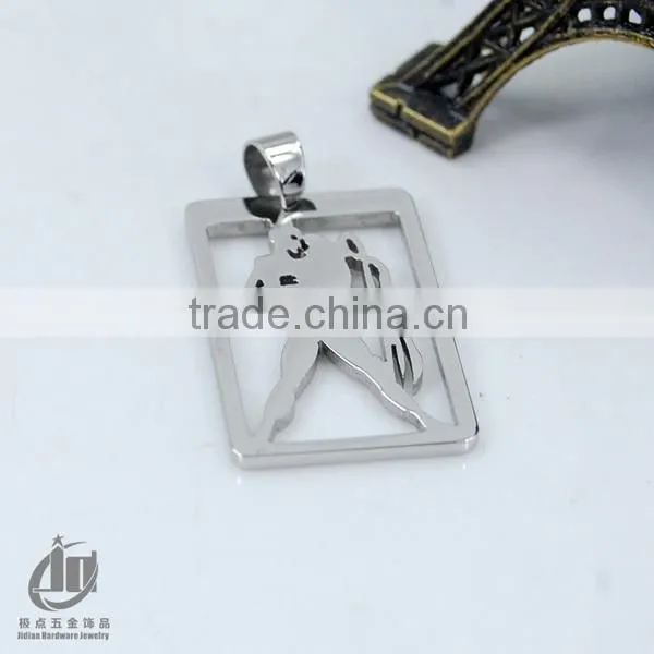 Various image laser cut on stainless steel pendant jewelry