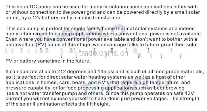 sun solar water small pump
