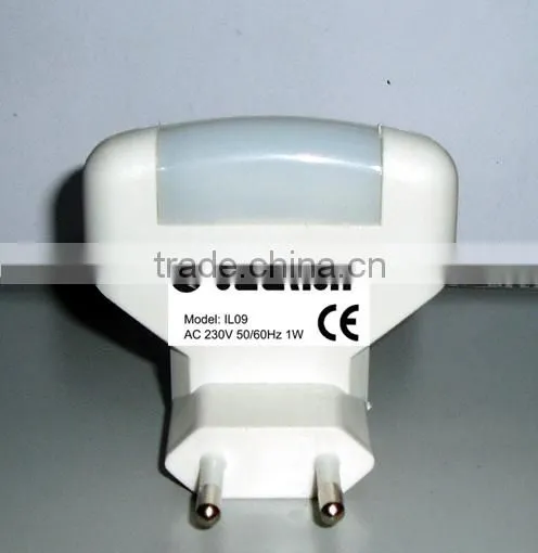 white color and ABS material LED night light