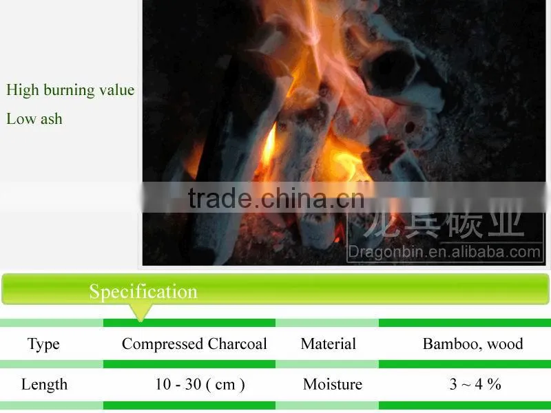 BBQ charcoal briquettes from Factory