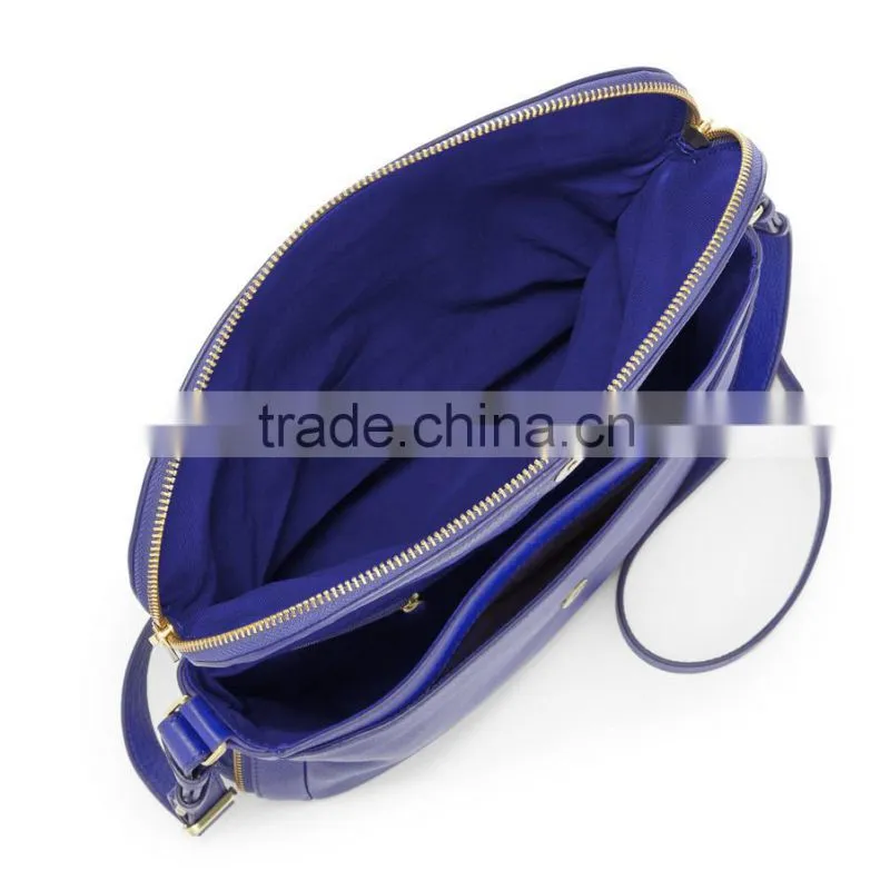 lady fashion handbag double zip crossbody bag