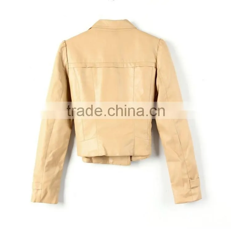 Banana Prince new style PU leather jacket for women