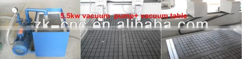 CNC Carving Machine With 2 Air Cooling Spindles/Vacuum Table/DSP Control ZK-1325-2