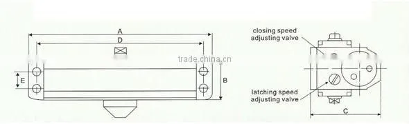Door Closer for Door Weight 40~65Kg