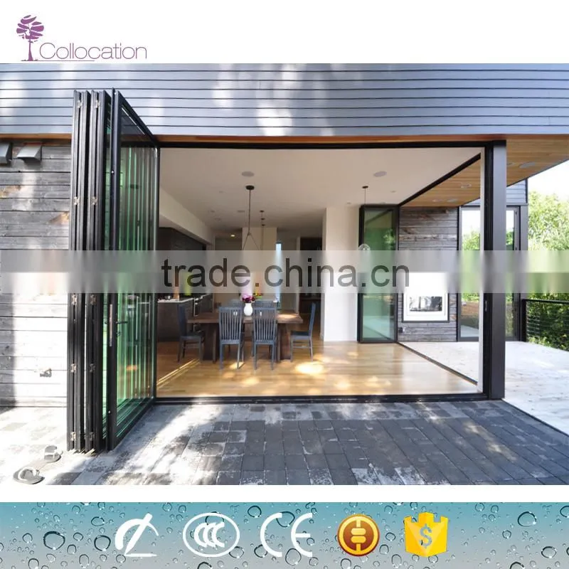2016 used exterior commercial frameless folding glass doors for sale