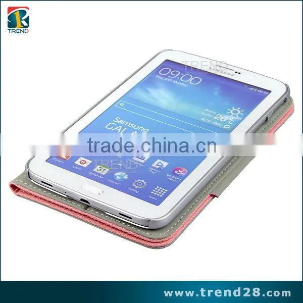 High quality fashion design tablet leather case for samsung tab 3