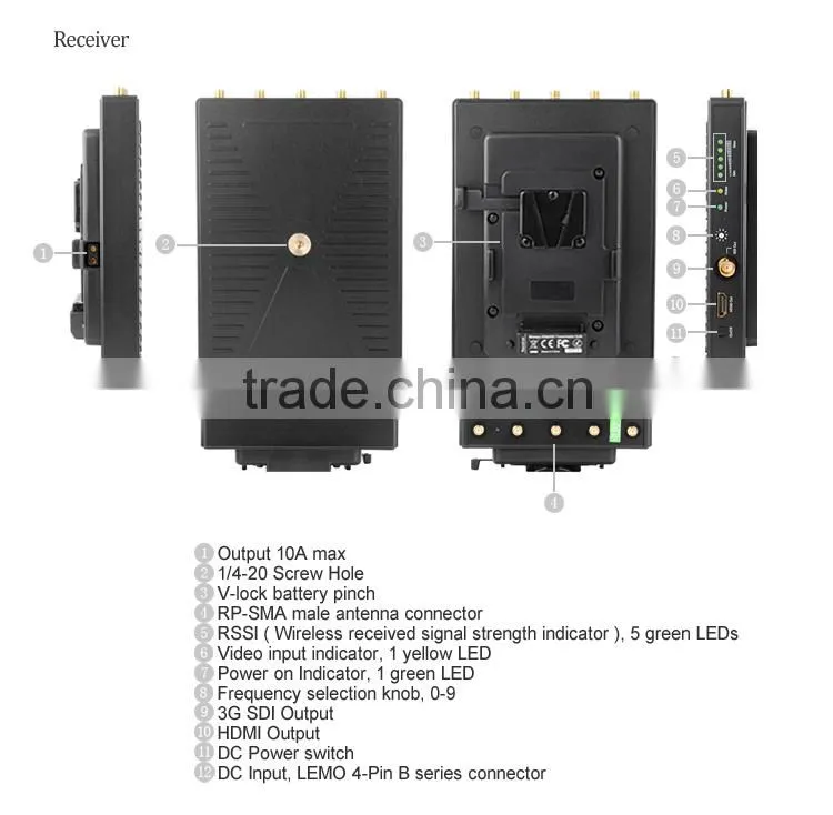 LINK-MI Pro LM-SWHD01 Long Range Wireless Video Transmitter and Receiver 300m With HDMI & SDI In and Out