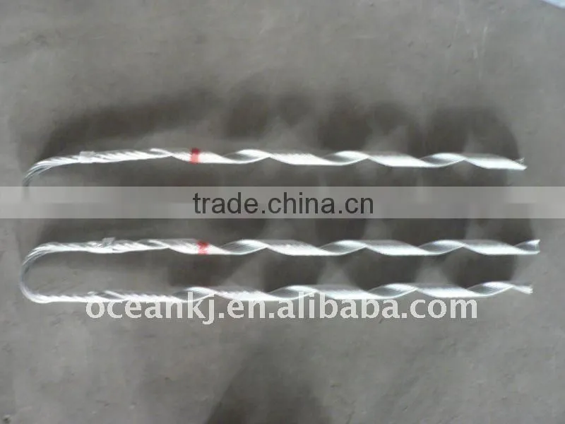 Galvanized steel Dead-end Double Wrap Grip for steel cable or strand on pole