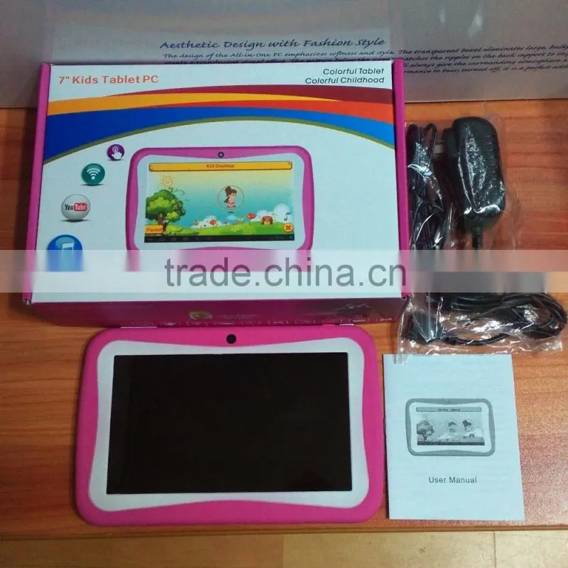 Cheap NEW 7inch Kids Tablet PC With Children Educational Apps RK3126 Quad Core 8G ROM Android 5.1 Camera PAD for Children