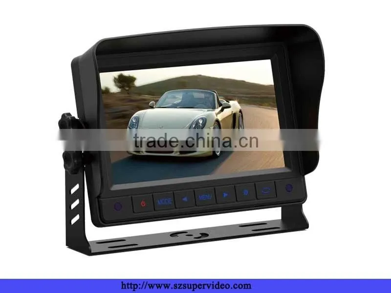 7 Inch TFT-LCD Car Rearview Monitor with Dual Video Input