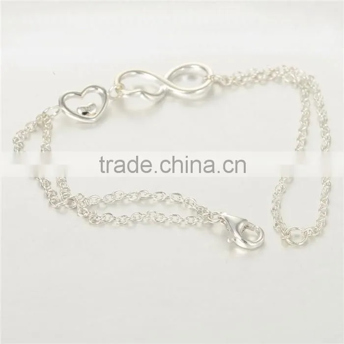 21CM Fashion European Style Custom Infinite Symbol Mark Bracelet