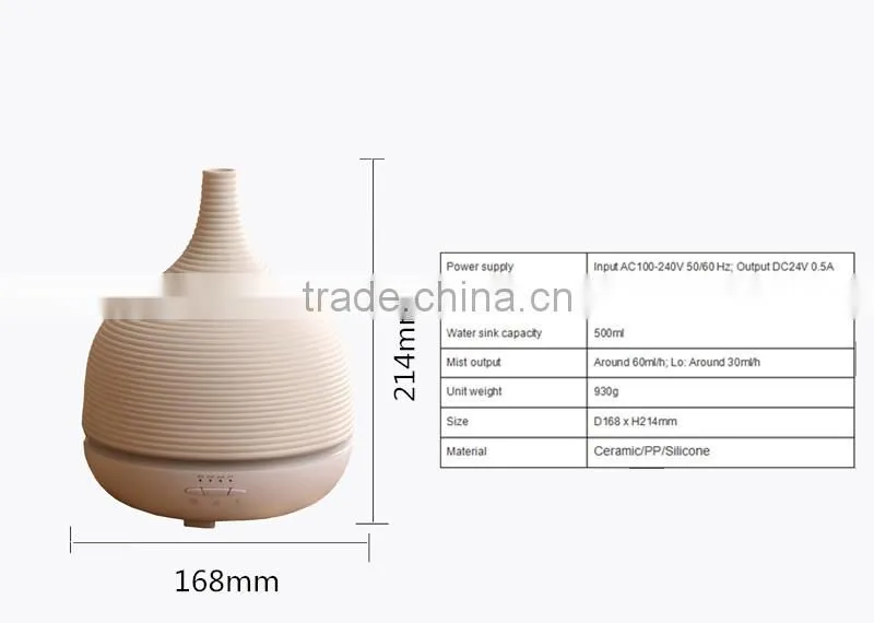 eco-friendly 500 ml porcelain aroma diffuser