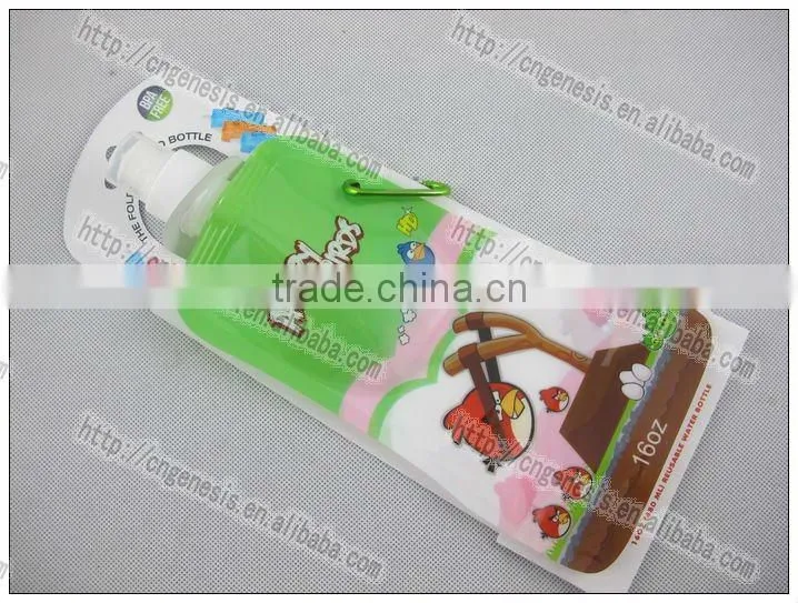 collapsible water bottle, collapse plastic bottle, foldable drinking bottle