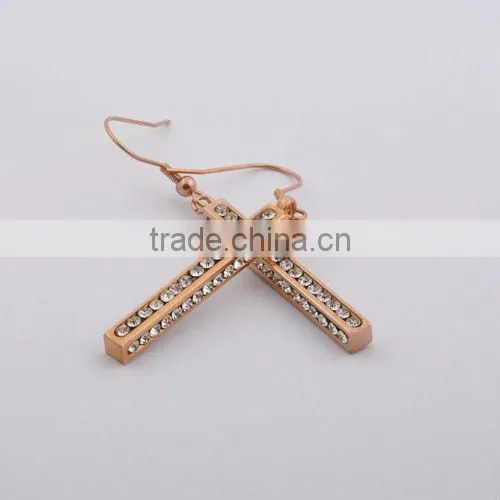 Stainless Steel Gold Hoop Earrings(RE10040)