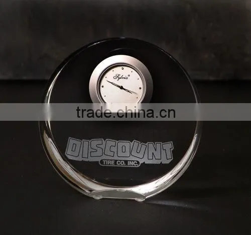 2016 Fabulous and transparent crystal clock in elegant design