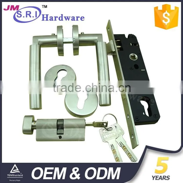 Solid stainless steel wood door handle , wholesale door hanldes , wenzhou door handle