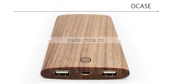 High Quality customized real Wood Power Bank 8000mAh for phones