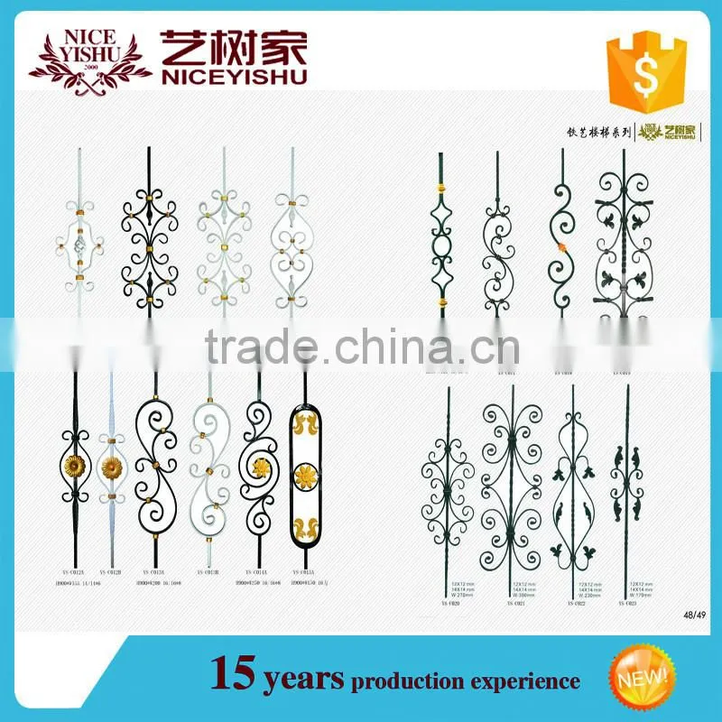 Alibaba wholesale outdoor wrought iron stair railing, balustrade, iron baluster with good price