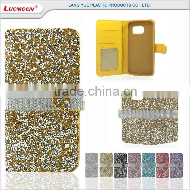 hot sell luxury diamond glitter bling wallet phone case for huawei honor ascend lite mate max plus 6 7 y8 p8 p9