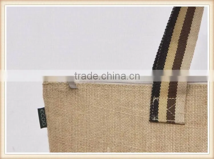 Ecog boutique jute bag with cotton lining