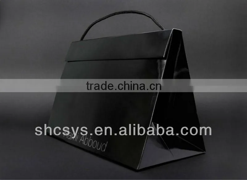 AEP 2013 New fashion milk white paper bag for customized Logo