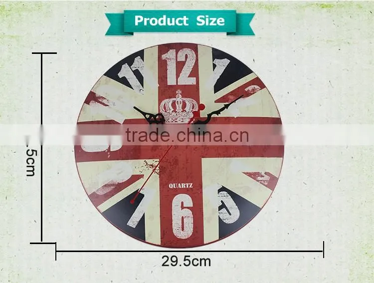 3D round antique dome wall clock