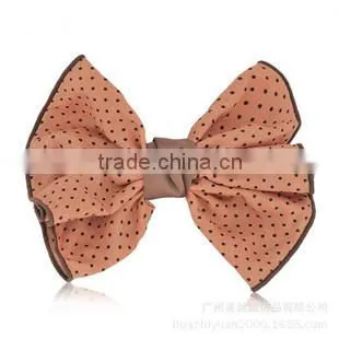 5 inch women double ribbon bow gilrs hair clip satin ribbon bow girl's hairpins headwear accessories