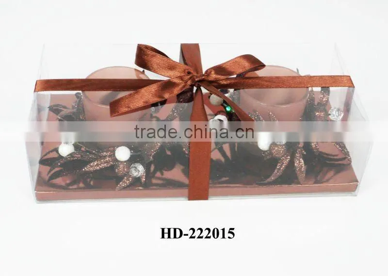 fashion flower shaped rings with tealight candle for gift