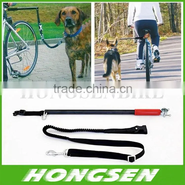 Retractable & Rotatable Dog Bicycle Leash Bike Lead Attachment Removable Springy