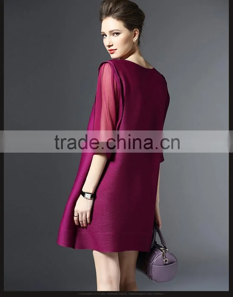 2016 New Fahion women's dress Lanternsleeves for the evening party