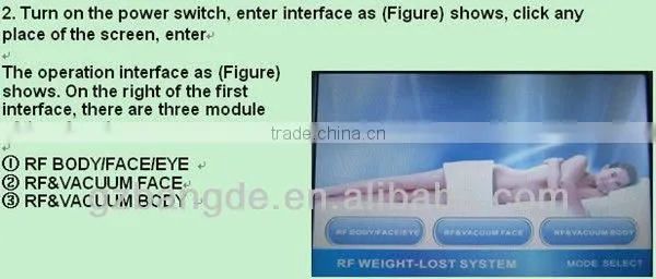 2013 RF.SYSTEM Korean Mesotherapy Vacuum RF Slimming Machine Beauty Machine BD-B036