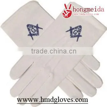 white nylon polyester cotton parade glove