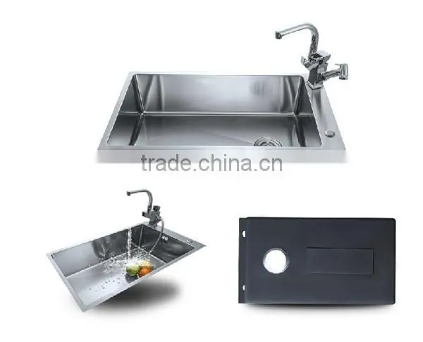 Big size single bowl steel kitchen sink, hand made kitchen sink