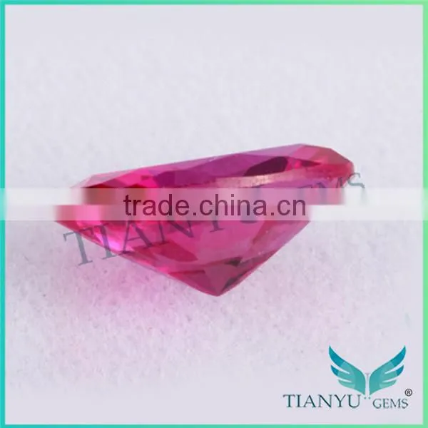 2015 HOT sale produces loose cz stone 4# oval shape synthetic ruby corundum price per carat