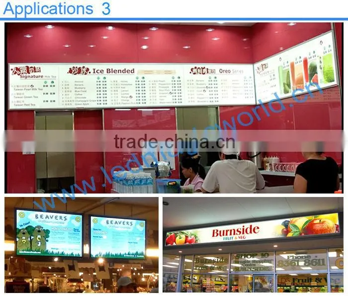 2014 new China innovative movie theater custom acrylic led edge lit sign