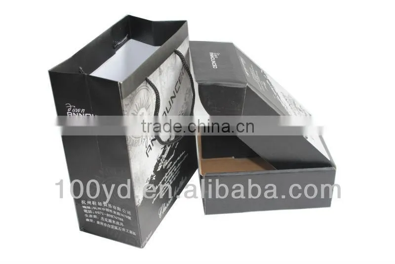 Recyclable 250g coated paper bag printing/cheap matte printed paper bag