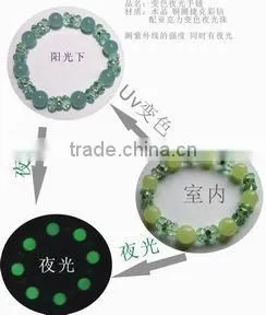 Hot !! Nes uv bead and glow bead bracelet purple colour