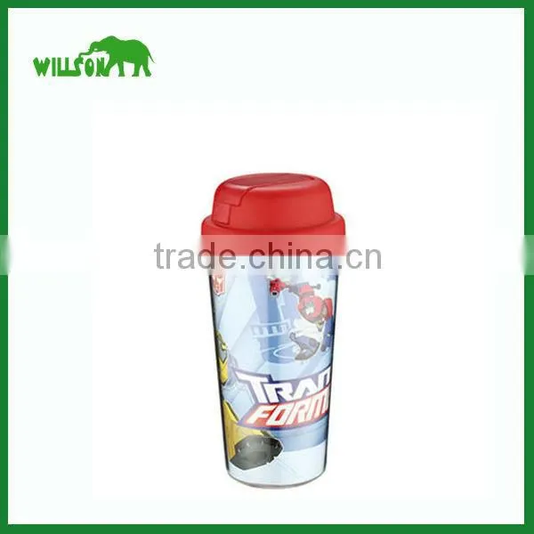 Double wall plastic drinking cup