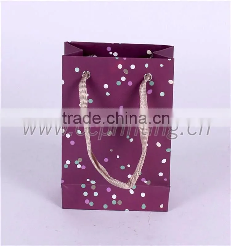New fancy custom logo printed shopping bag gift paper bag with handle