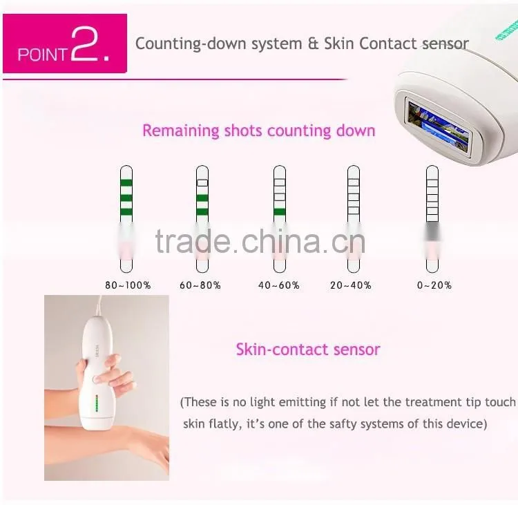 DEESS small portable ipl laser permanent hair remover with changeable filters 95000 flashes for each filter
