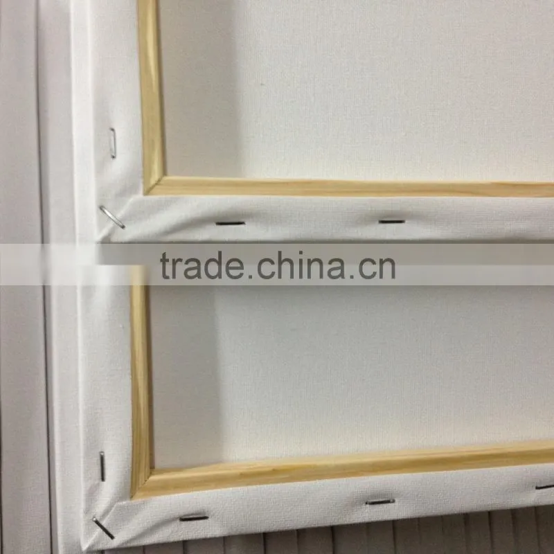 high quality 100% cotton stretched wooden canvas frame