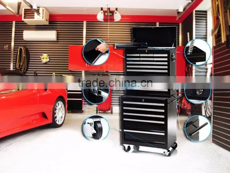 Simple and convenient metal tool box, garage storage system roller cabinet